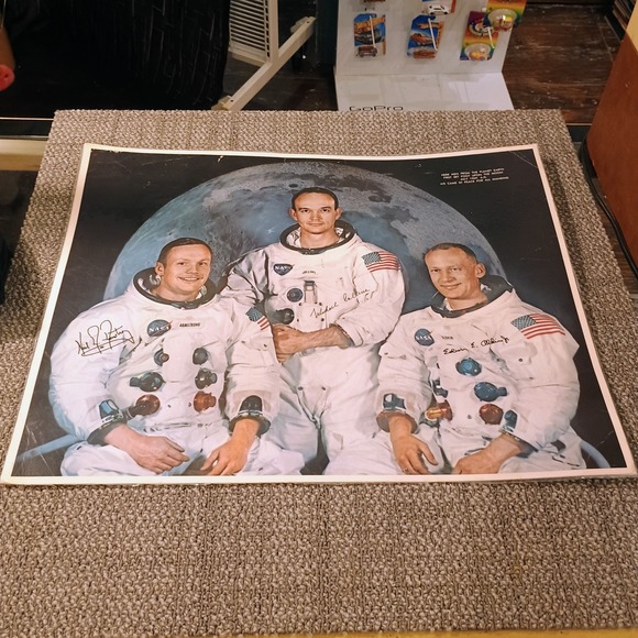 Other - Vintage Apollo 11 Moon Landing NASA Astronauts Poster Neil Armstrong Buzz Aldrin